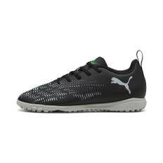 PUMA FUTURE 8 PLAY TT Football Boots Youth, Shoes, Black/Cool Light Gray/Green, 38.5 - Green - 38.5