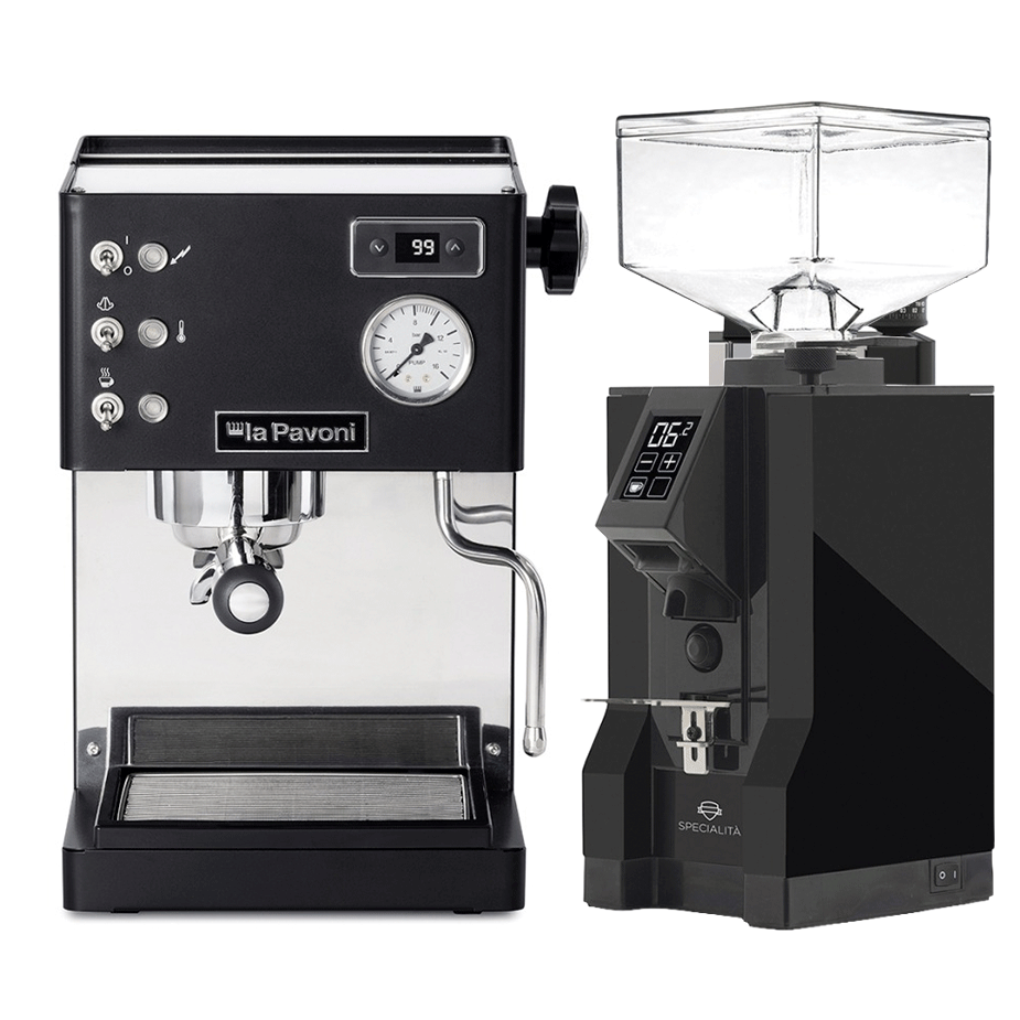 La Pavoni Casa Bar PID Sort LPMCBN02EU Espressomaskine Inkl. Eureka Mignon Specialita Sort Espressokværn