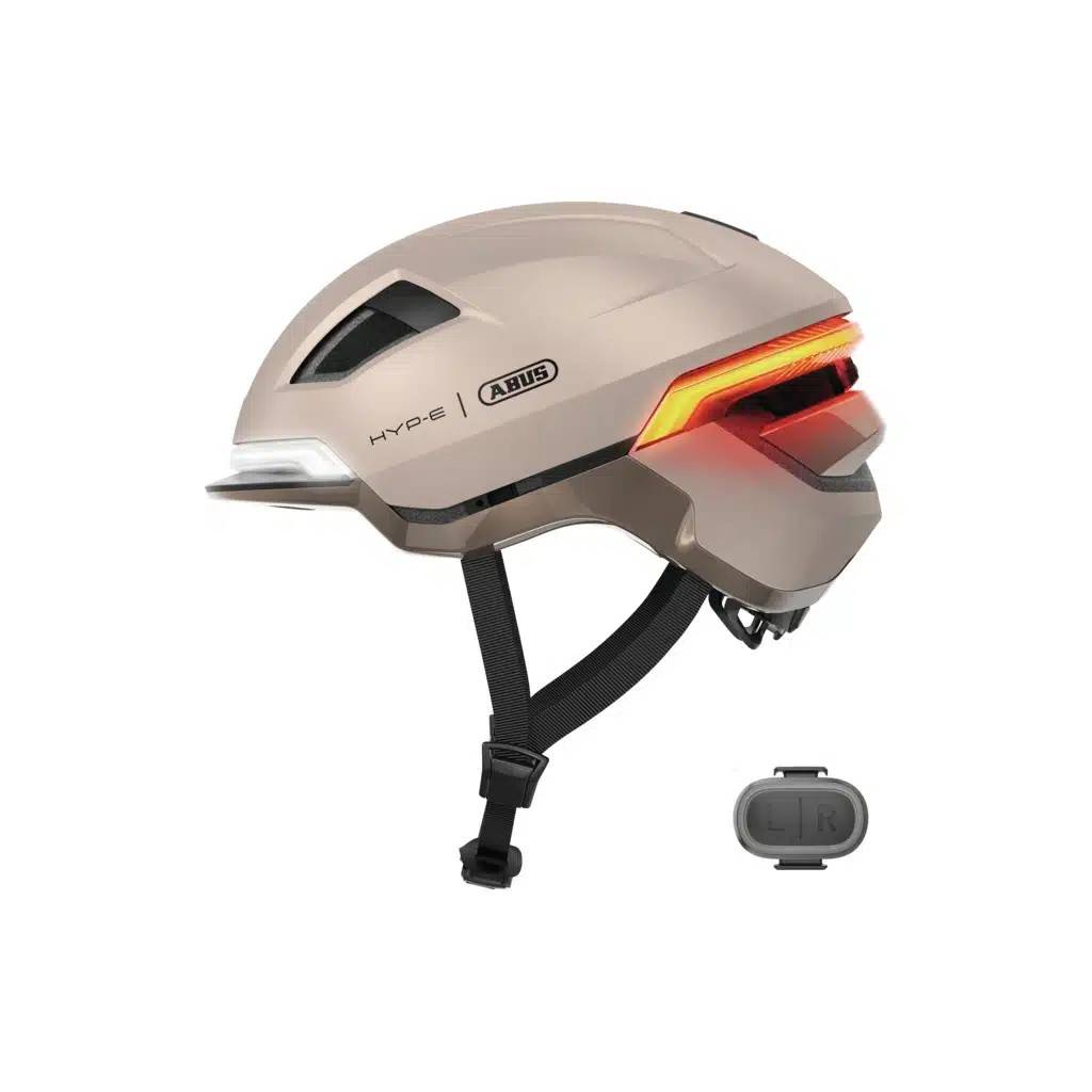 ABUS HYP-E Champagne Gold med blinklys