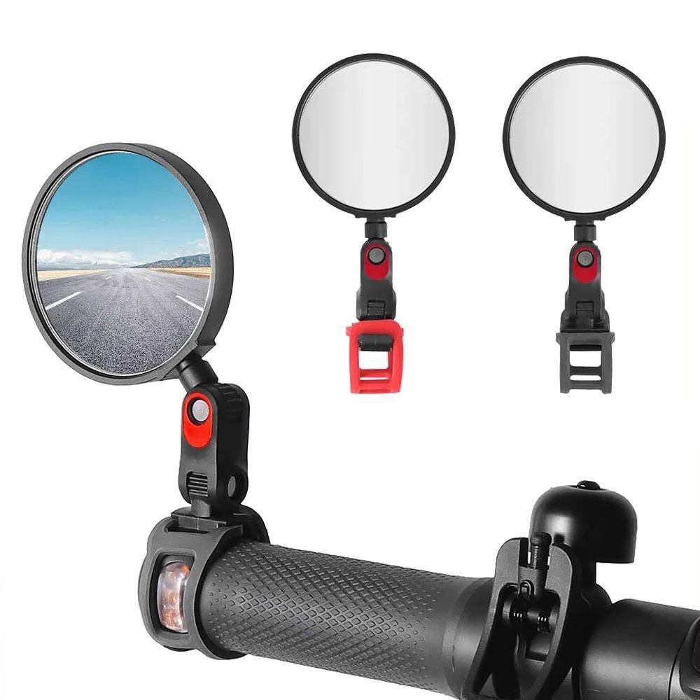 360° Adjustable Scooter Rear View Mirror Curved Mirror Universal Handlebar Mirror for Ninebot MAX G3 G2 G30 ZT3 Pro F3 F40 P100