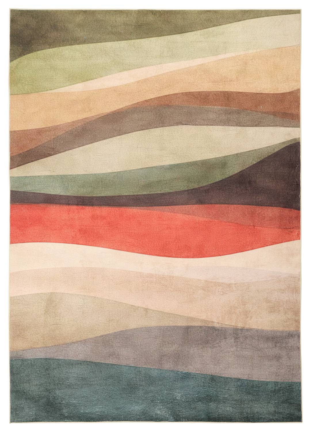 Wiltonmatta - Birdie (röd/grön/multi) (Storlek: 160 x 230 cm)