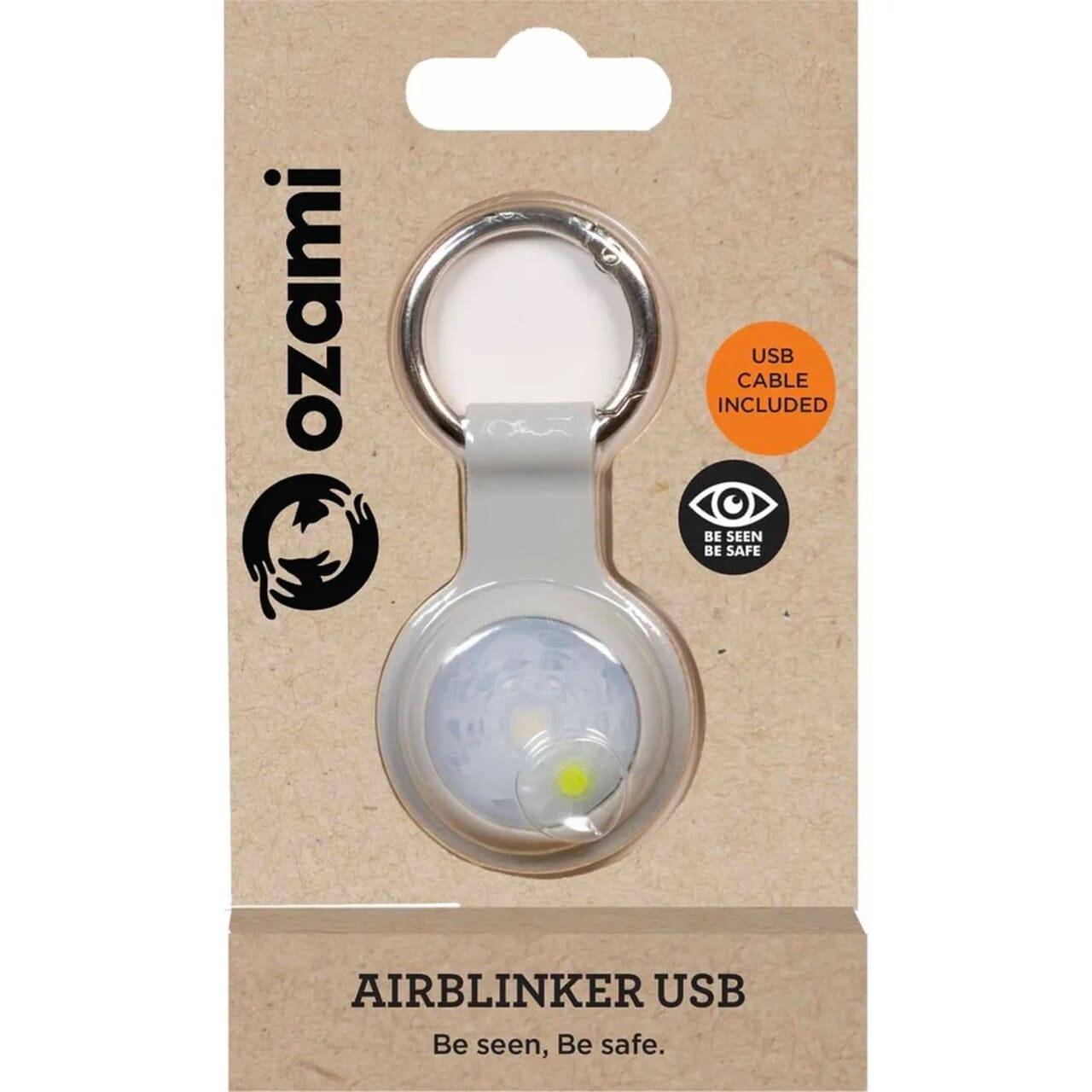 Ozami Luftblinker Grå – USB-opladelig LED-lampe til hund