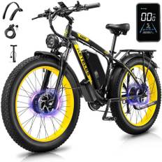KETELES k800 voksen 2000W dobbeltmotor elcykel, 23AH Samsung batteri, 26*4.0 fedt dæk el mountainbike.