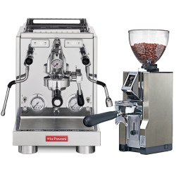 La Pavoni New Botticelli Specialty LPSBSS03NO Espressomaskine Inkl. Eureka Mignon Libra 65 Chrome Espressokværn