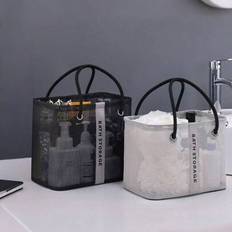 Large Capacity Mesh Shower Bag, Travel Beach Bath Organizer Bag, Fitness Yoga Toiletry Bag For Men And Women, Holiday Laundry Basket - Multicolor - 1pc-black,1pc-gray,Storage Bag,Tote Bag,1pc-mini Bag