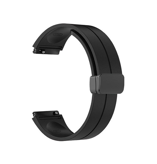 Samsung Galaxy Watch 3 (45mm) - DeLX Straight-Line Silikone Rem - Sort