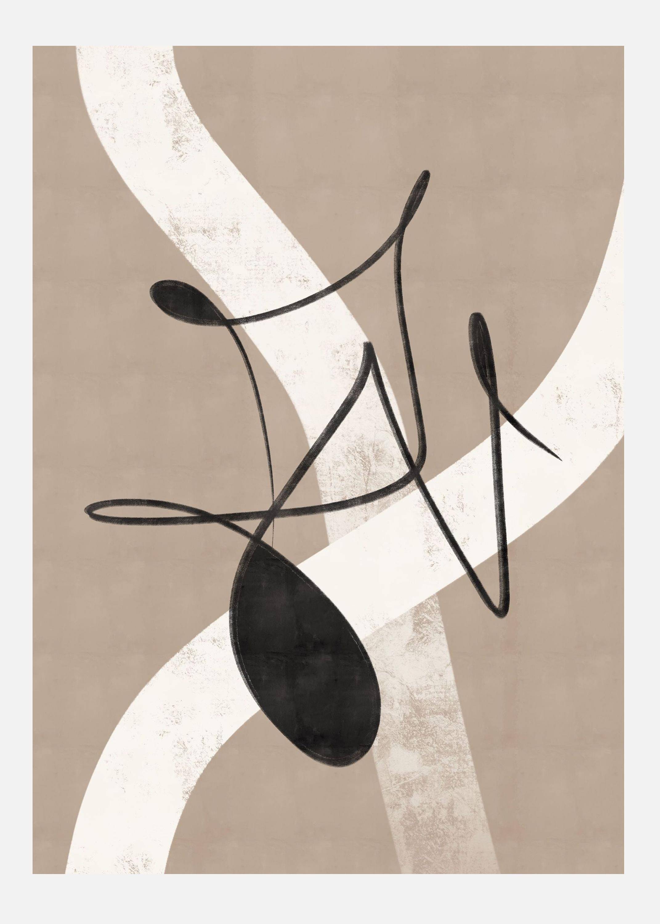 Beige Abstract No.2 Canvastavla (30x40 cm)