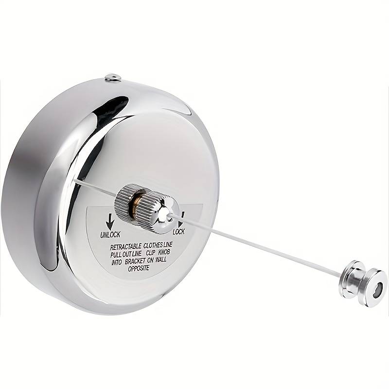 A Stainless Steel Retractable Clothesline With Adjustable Nylon Rope, A Wall-mounted Laundry Line Convenient For Indoor Use And Space As A Laundry Accessory, Clotheslines