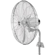 CasaFan WM2 Wall Eco Väggventilator 123 W (Ø x H) 69 cm x 69 cm Silver-grå, Krom (glänsande) Oscillerande, Väggmontering, Svängbar
