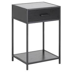 Nordic Home - Vilma Deluxe Sängbord 63cm från Sleepo - Svart ((LxBxH) : 42x35x63 cm)