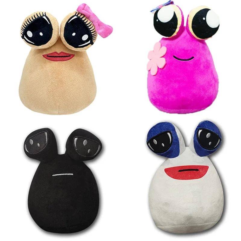 8,6 tum/22 cm Pou Alien Gosedjur Rosa Leende Ansikte Gosedjur Furdiburb Känslor Alien Stora Ögon Gosedjur Fylld Djur Pou Docka