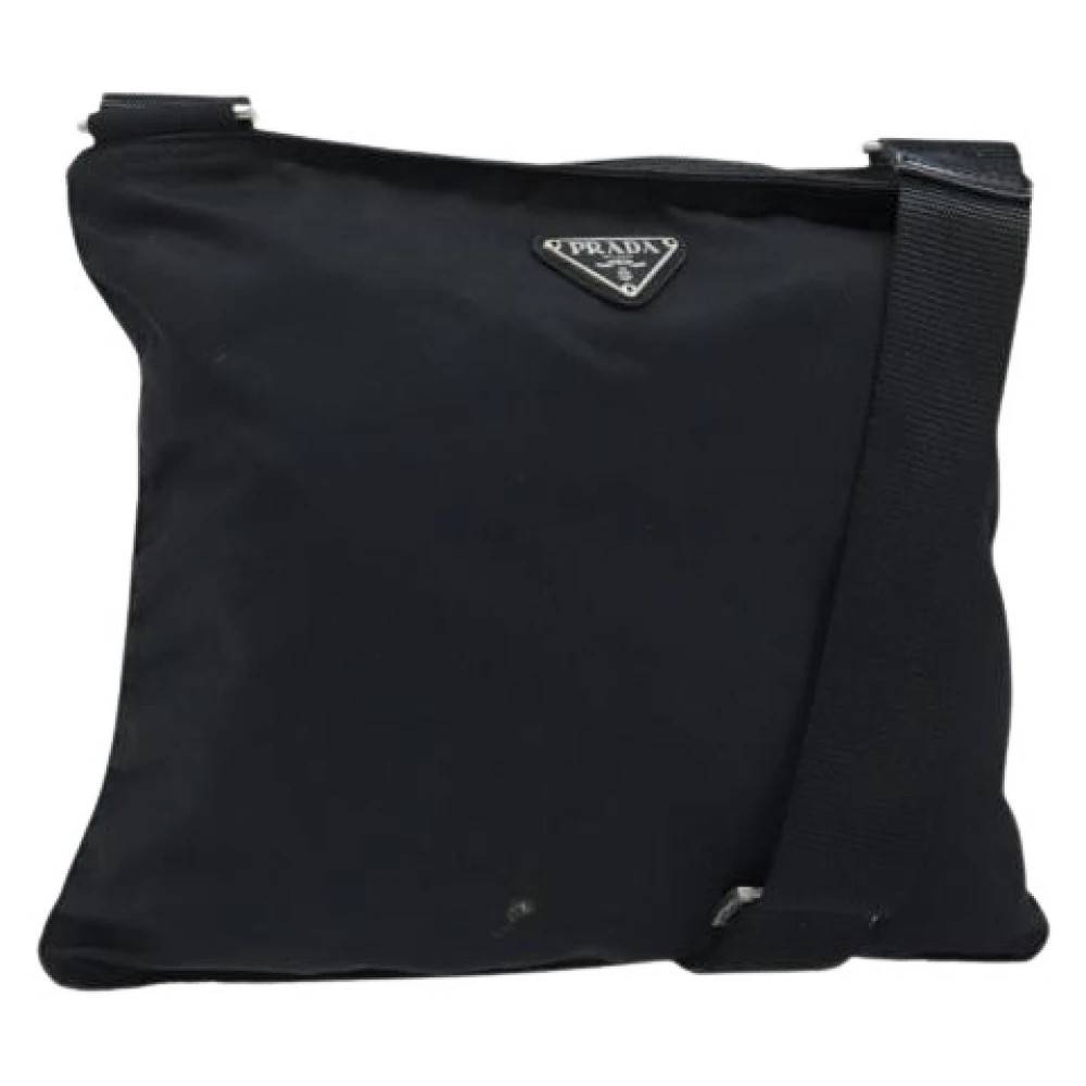 Prada Vintage Pre-owned Vintage Nylon Skuldertaske - Vintage - Dame - Sort - ONE SIZE - Uld