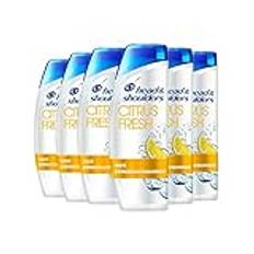 Head & Shoulders, Citrus Fresh anti-mjällschampo, för fet hår, med citrusdofter, set med 6 x 250 ml