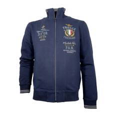 Aeronautica Militare, Sweathshirts & Hoodies, Herre, Blå, 4XL, Uld, Italiensk Luftvåben Fuldt Lynlås Sweatshirt Blå