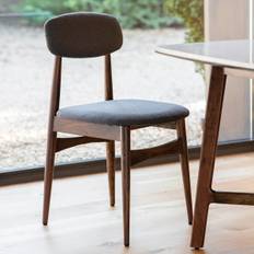 Barcelona Set of 2 Dining Chairs - Grey & Wood