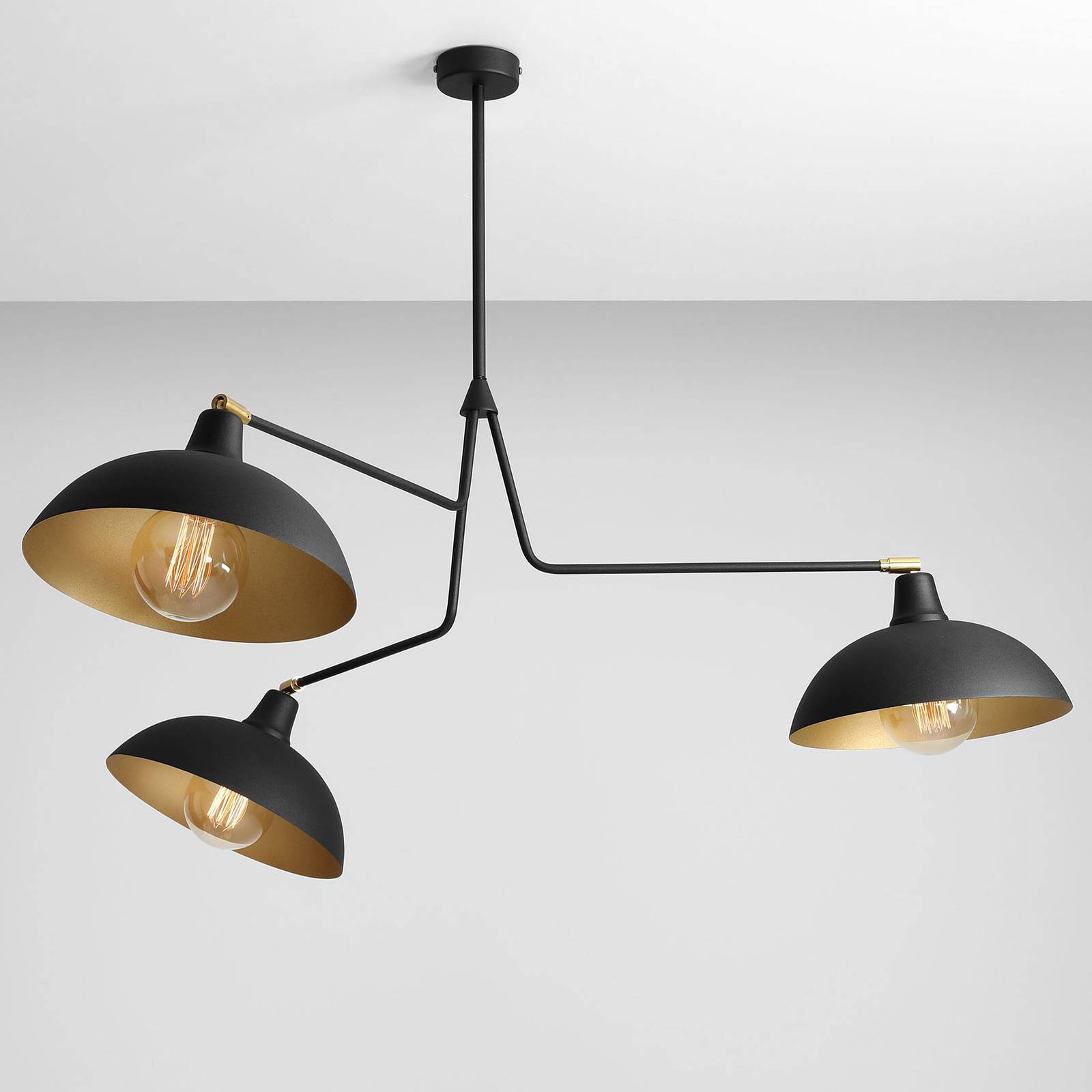 Hänglampa 1036 ALDEX, dimbar, Svart, Vardagsrum / matsal, Metall, Modern, Pendellampa