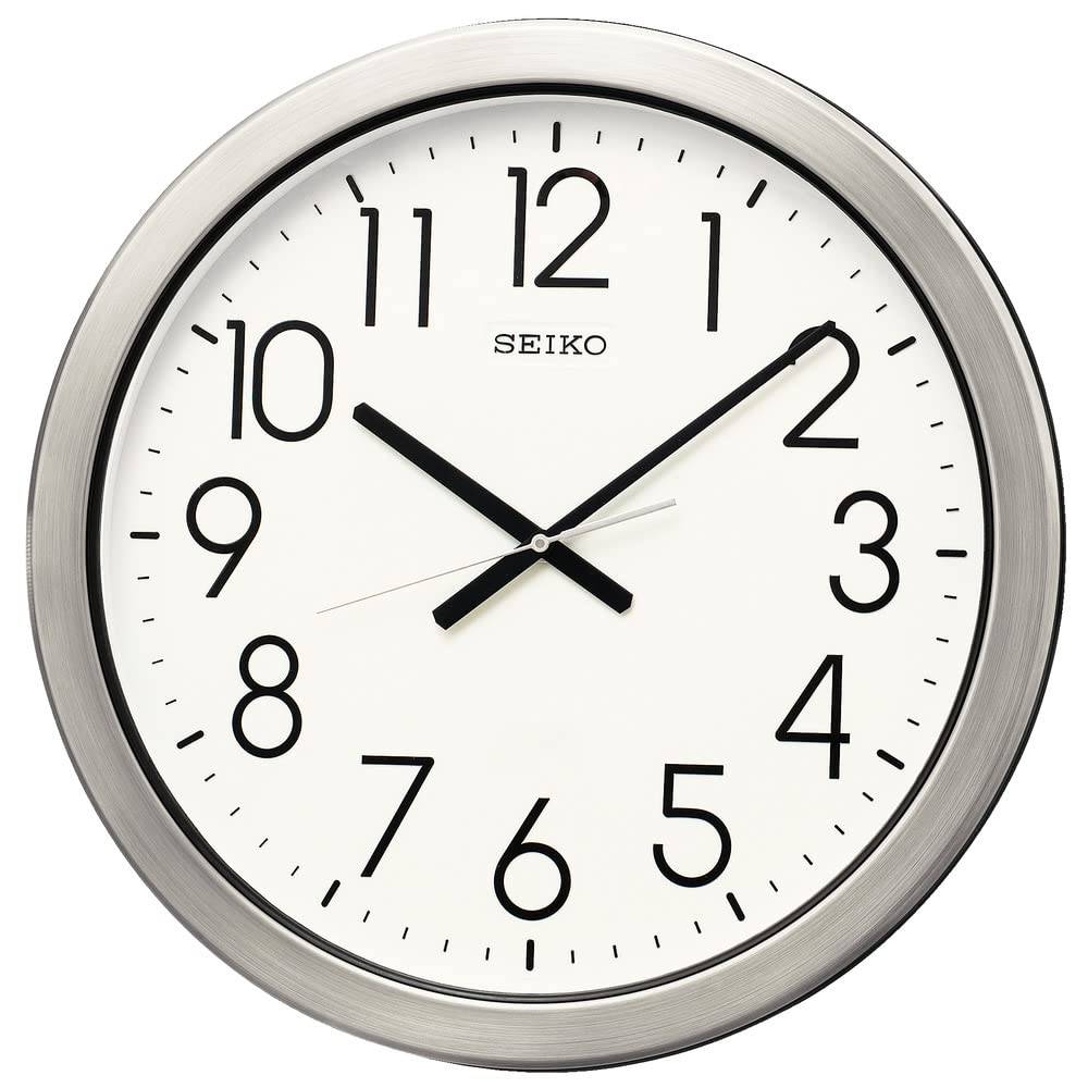 Seiko Clock Wall Office Metal KH407S Clock, Type, Large, Quartz, Analog, Moisture-proof, Dustproof, Frame,
