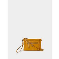 Osprey London OSPREY LONDON Yellow The Ruby Leather Cross-Body Clutch Bag