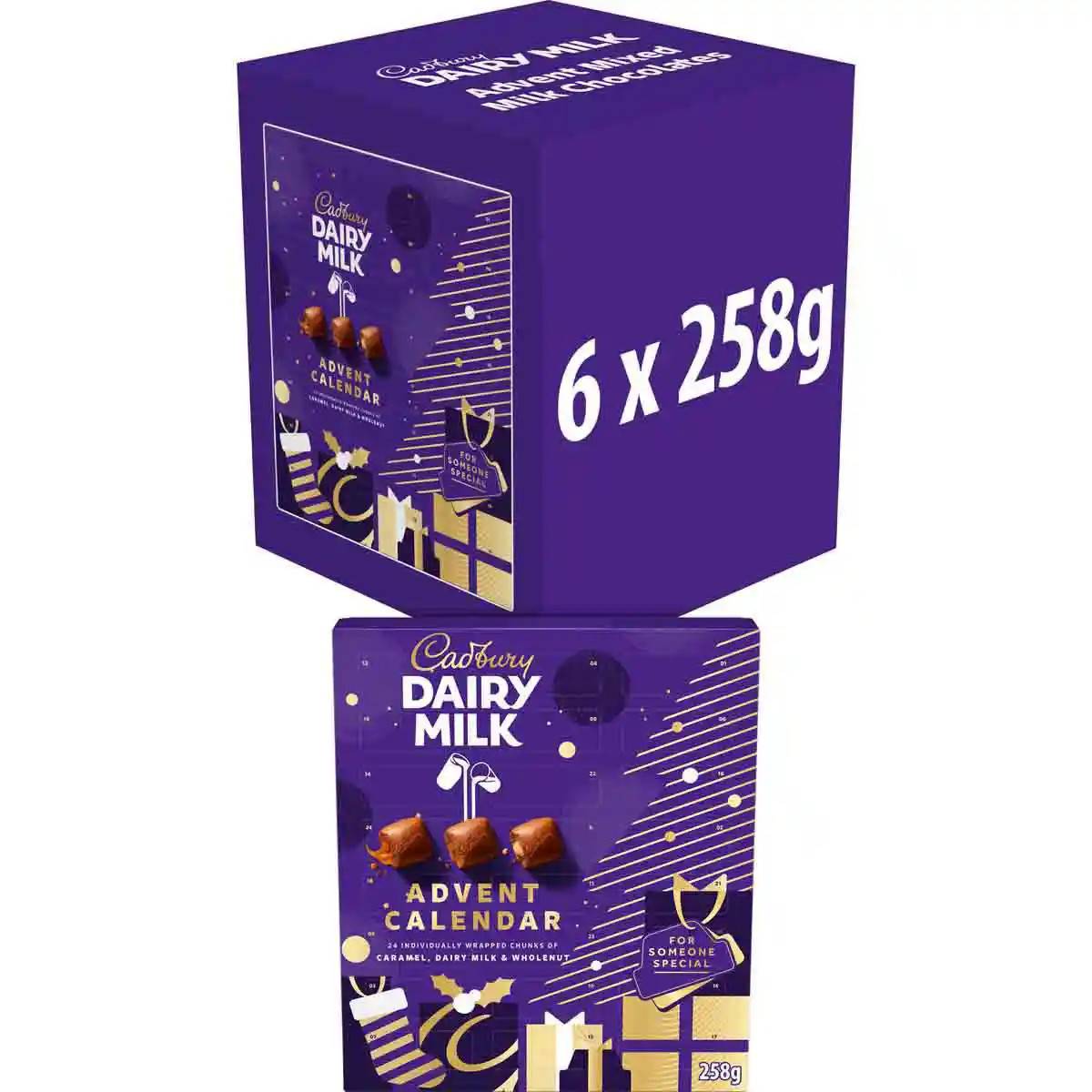 Cadbury Dairy Milk Chocolate Chunk Advent Calendar 258g (Box of 6)