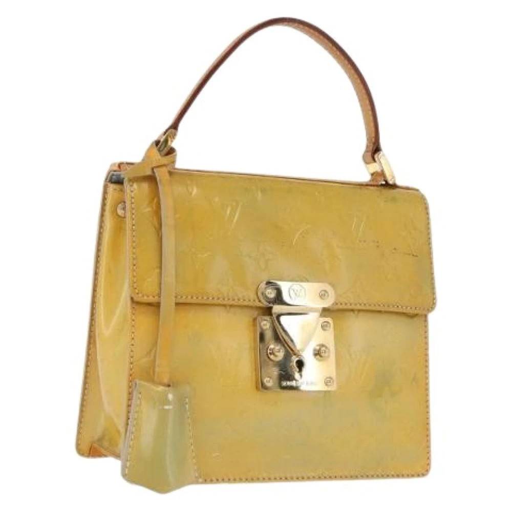 Louis Vuitton Vintage Pre-owned Patent Leather Håndtaske - Vintage - Dame - Beige - ONE SIZE - Læder