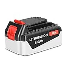 JYJZPB 5,5 Ah BL4018 18 V ersättningsbatteri Li-Ion för Black och Decker batteri 18 V BL1518 BL2018 GTC800 LB20 LBX20 LST220 LBXR2020-OPE LBXR20B-2 LB2X4020 18 volt batteri