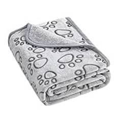 Washable Paw Print Blanket, Puppy Couch Blanket, Warm Sleep Mat for Small and Medium Pets, Soft Dog Blanket for Cats, Cozy and Comfortable Mat for Pets, Pet Bed Blanket for Puppies