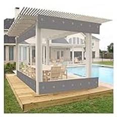 Kraftig PVC klar utomhusgardin vattentät presenning med öljett hållbart vindtätt skydd för trädgård veranda garage och paviljong 3 x 2 m