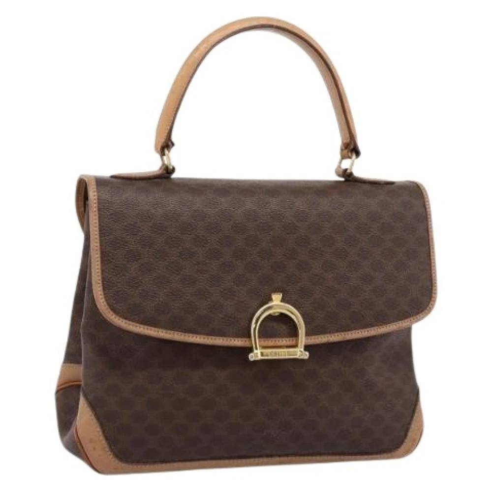 Celine Vintage Pre-owned Vintage Canvas Håndtaske - Vintage - Dame - Brun - ONE SIZE - Uld