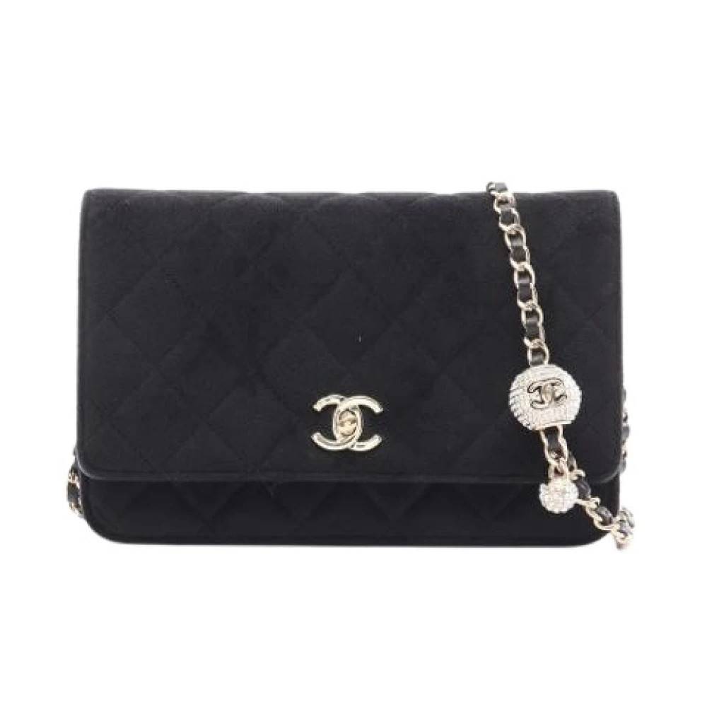 Chanel Vintage Pre-owned Vintage Stof Skuldertaske - Vintage - Dame - Sort - ONE SIZE - Uld