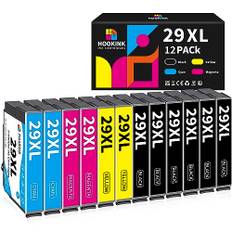 Hookink Multipack 29XL Druckerpatronen Kompatibel für Epson 29 XL Patronen für Expression Home XP-342 XP-332 XP-442 XP-245 XP-352 XP-345 XP-445 XP-235 XP-455 XP-435 XP-432 XP-335 (12er-Pack)