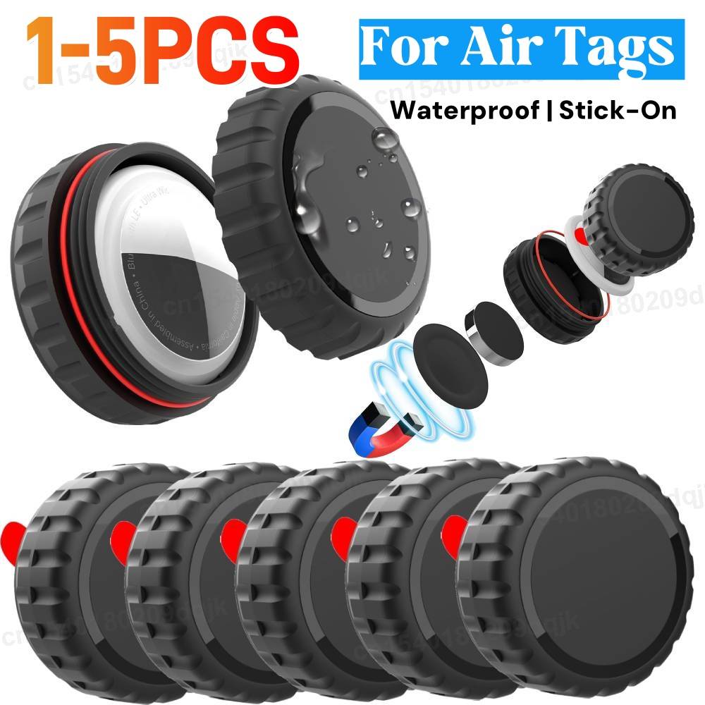 1-5PCS For Apple Airtag Case Waterproof GPS Tracker Holder Airtags Holder Sticker Mount Hidden for Car,Bike,Motorcycle