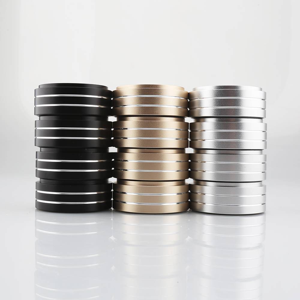 4pcs 58x22mm Aluminum HIFI AMP Speaker Isolation Stand Turntable DAC Feet Pad gold silver Speaker feet Tuber Amplifier