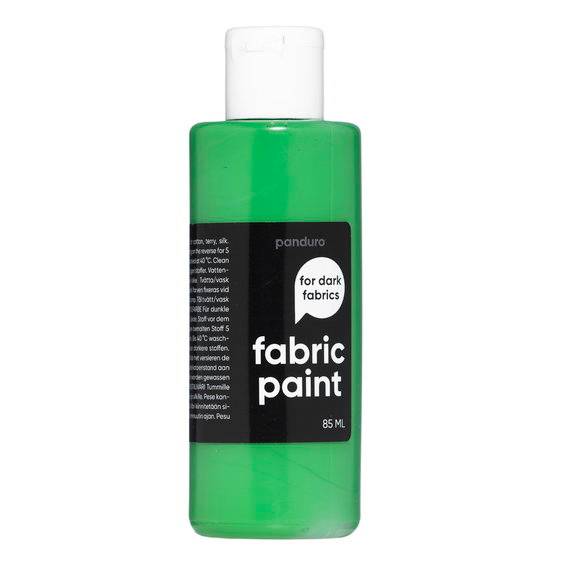 Fabric Paint 85 ml – grön täckande textilfärg för mörkt tyg - Grön