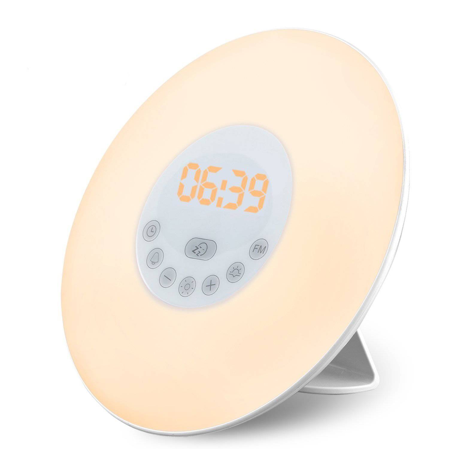 Hot Seller Digital Time Display Sunrise Simulation Wake Up Light Alarm Clock For Kids Adults Sleep Wake Up Light