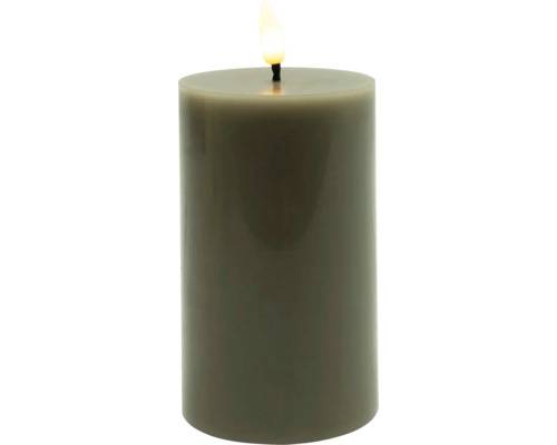 LED-ljus LAFIORA Smooth Ø7,5x15cm 6h timer grå