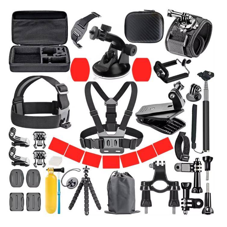 ORBMART för GoPro Tillbehörsset för Go Pro Hero 13 12 11 10 9 8 7 6 5 4 Svart Fäste för DJI Insta360 för Sjcam Actionkamera