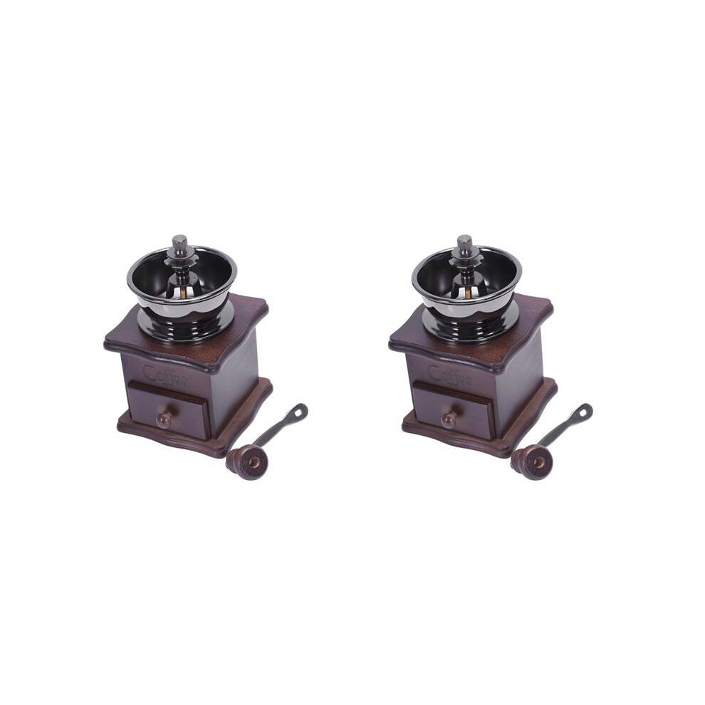 2X Manual Coffee Grinder, Hand Coffee Beans Grinding Machine, Hand Coffee Burr Mill,Manual Bean Grinder