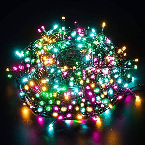 Elegear Julbelysning Utomhus 100m 1000 LED, Ljusslinga Julgran 8 Lägen Vattentät IP44 Utomhusbelysning Jul för Festival, Födelsedag, Fest, Bröllop, Trädgård, Terrass, Flerfärgade