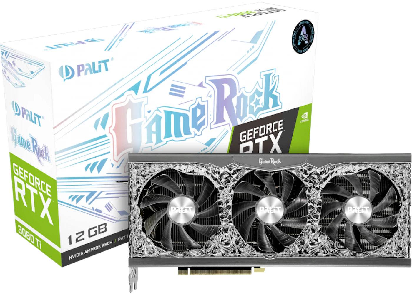 NVIDIA Palit GeForce RTX 3080 Ti GameRock 12G Graphics Card (NED308T019KB-1020G) - One Size (One Size)