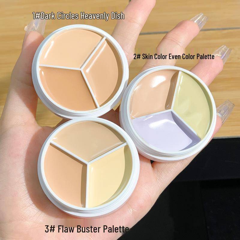 xixi Tri-Color Concealer for Clear, Long-Lasting Coverage of Spots, Scars, and Dark Circles