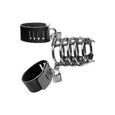 Strict 5 Ring Chastity Device with Cock & Ball Strap