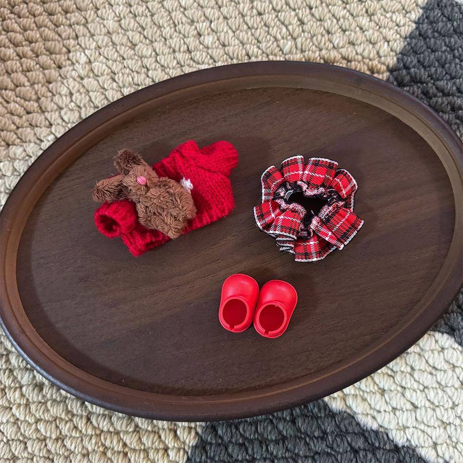 För CRYBABY Semesterläge Kläder På Kärlek Tröjklänning Skor Set För Labubu 17cm Docka Barn Labubu Kläder Modeaccessoarer no doll