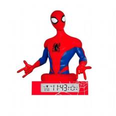 Spiderman 3D Lampe med Alarm Marvel Ur med Lampe 886512