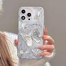 Fodral till iPhone 11Pro Max Luxury Laser Silver Butterfly,3,För iPhone 11Pro Max