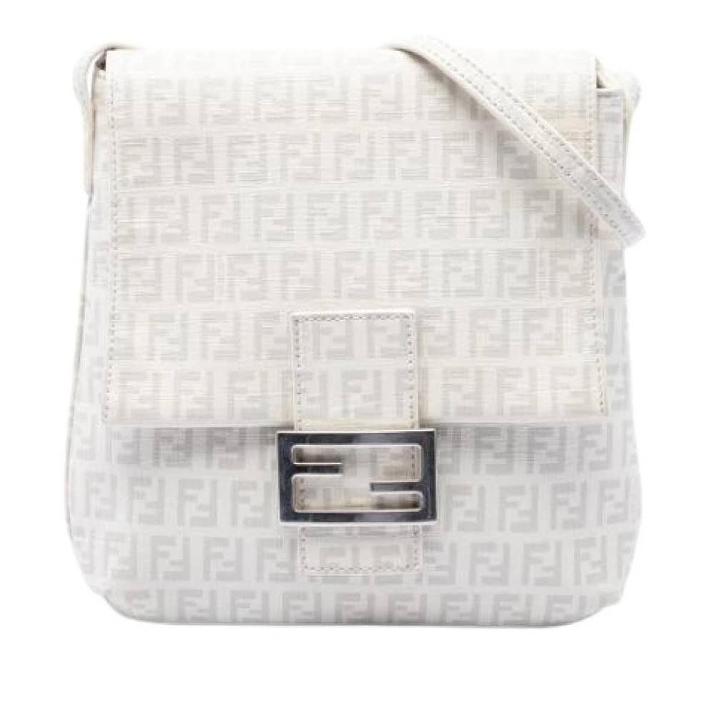 Fendi Vintage Pre-owned Vintage Crossbody Taske - Vintage - Dame - Hvid - ONE SIZE - Uld