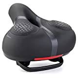 ROCKBROS Cykelsadel Ergonomisk Bekväm Bred Cykelsits Memory Foam MTB City Bike Road Bike Sadel Gel Sadel Mjuk Stötdämpande Svart 25 * 22cm