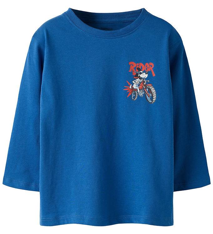 Name It Bluse - NmmVeldo - Delft/Rider - Name It - 7-8 år (122-128) - Bluse