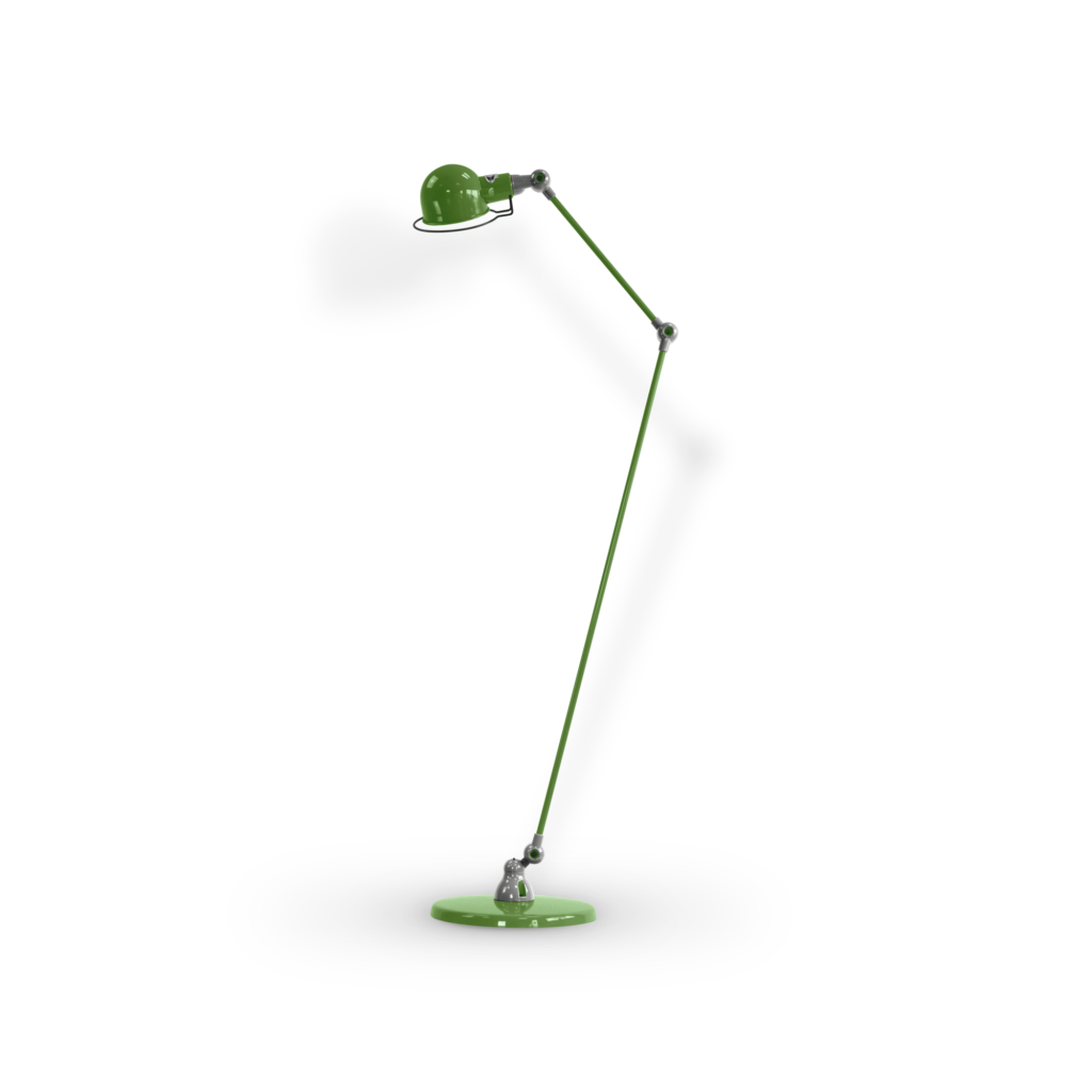 Signal SI833 gulvlampe fra Jieldé - Grass green / Blank/poleret