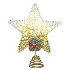 Christmas Star Tree Topper, Christmas Tree Topper Decorations, Sparkling Christmas Tree Star, Modern Star Tree Topper, Star Shaped Tree Topper, Lighted Ornament for Christmas Tree Decor