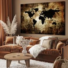 Lærredsprint - The world map (80X120)